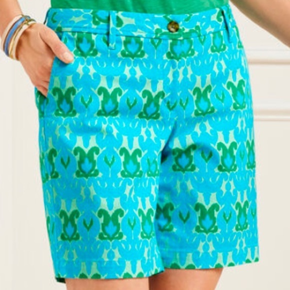 Talbots Pants - Talbots Relaxed Chino Shorts, Ikat Medallion Cotton Spandex Blend size 16 NWT